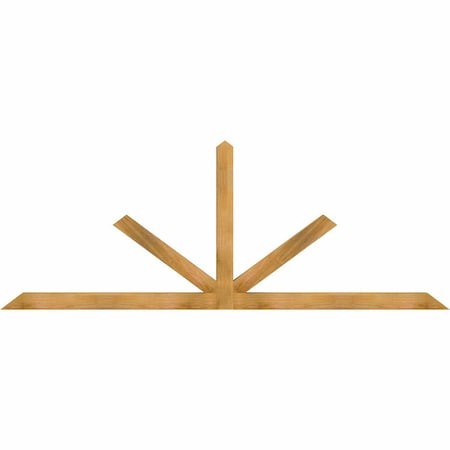 Ekena Millwork Saratoga Rough Sawn Timber Gable Bracket, Western Red Cedar, 108"W x 40"H x 4"D x 4"F, 9/12 Pitch GBW108X40X0404SAR00RWR